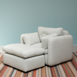 Load image into Gallery viewer, The Sully Feather Chair and Footrest