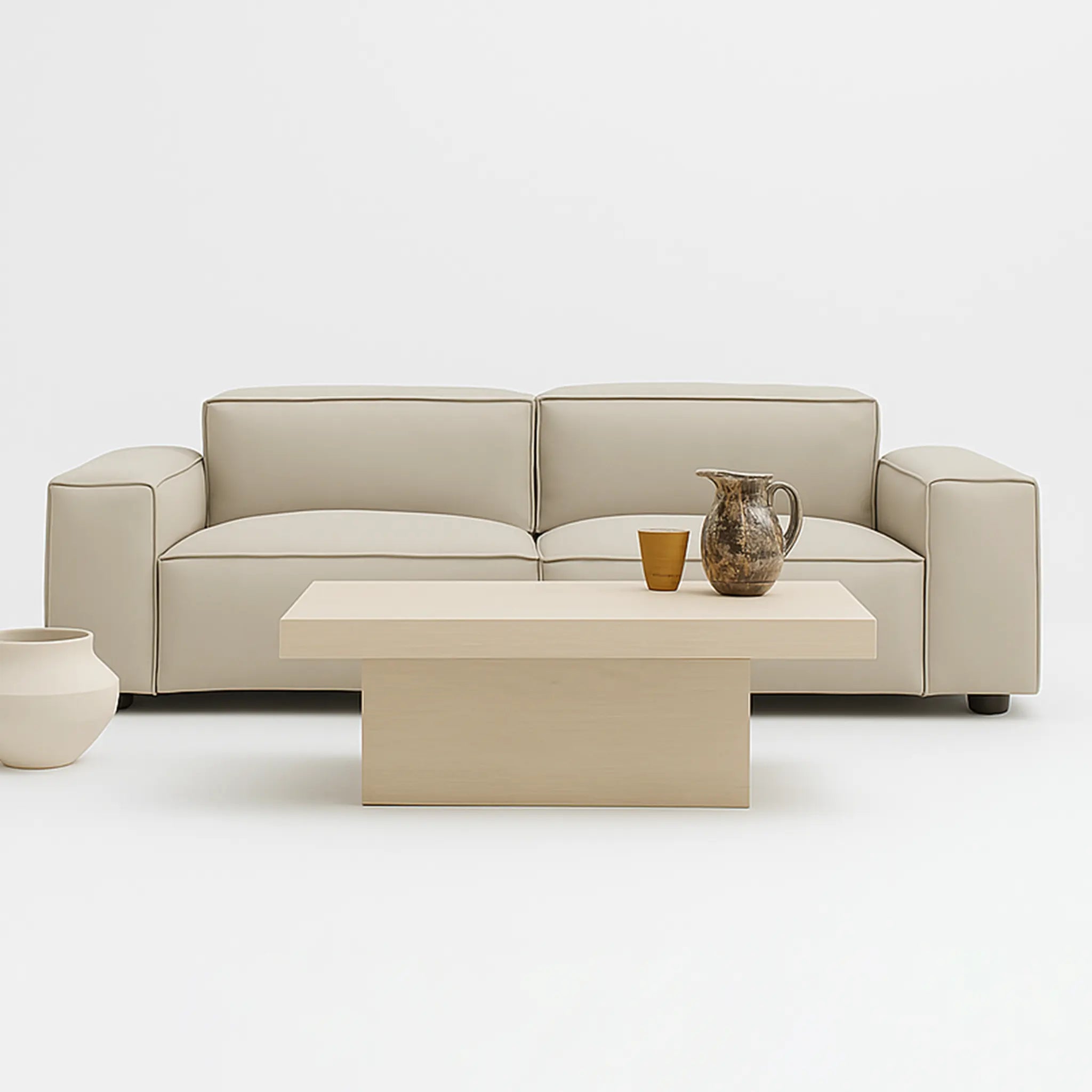 Weather-resistant outdoor couch from the Damien collection, ideal for upscale outdoor settings.