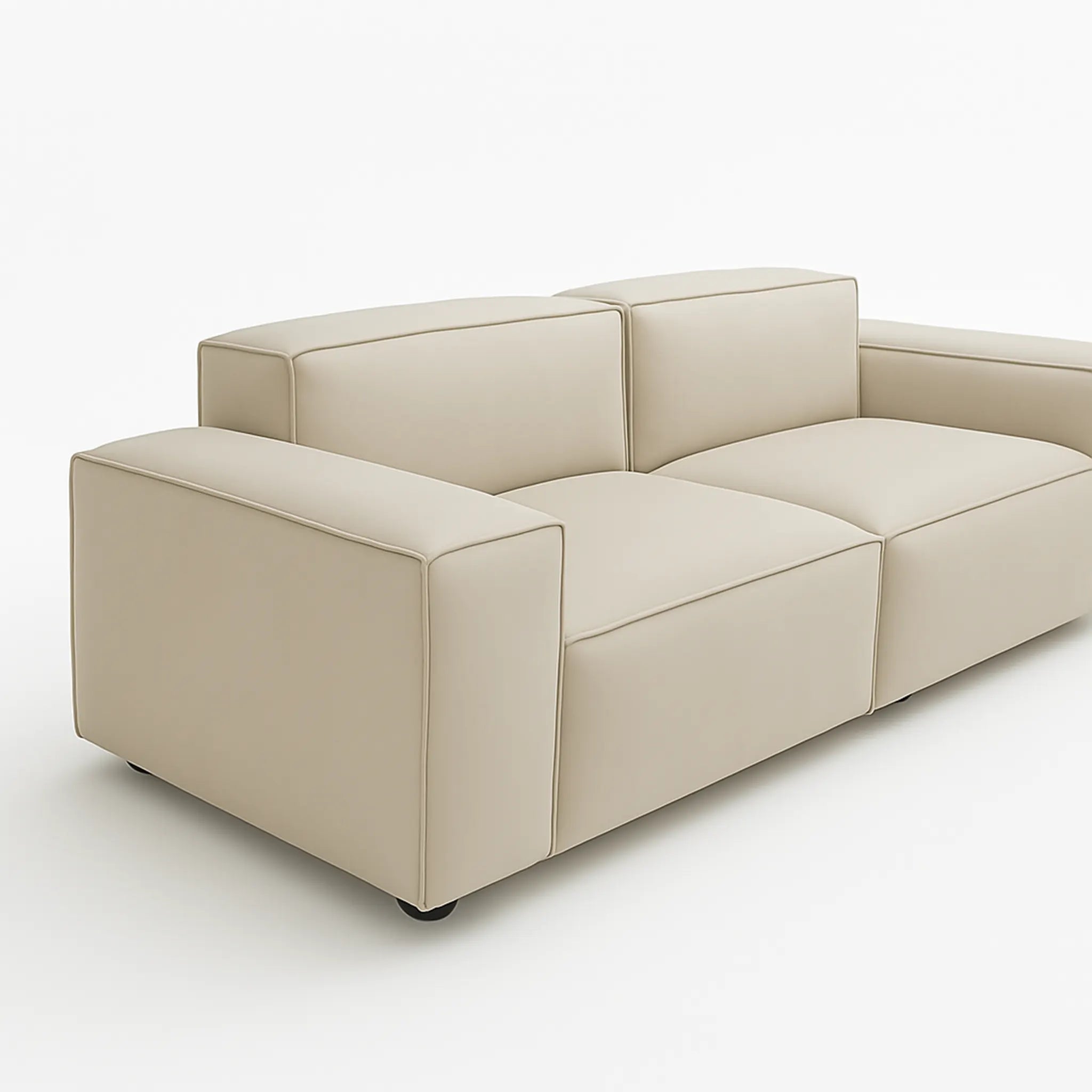 Sleek and functional outdoor sectional couch styled in a contemporary outdoor space.