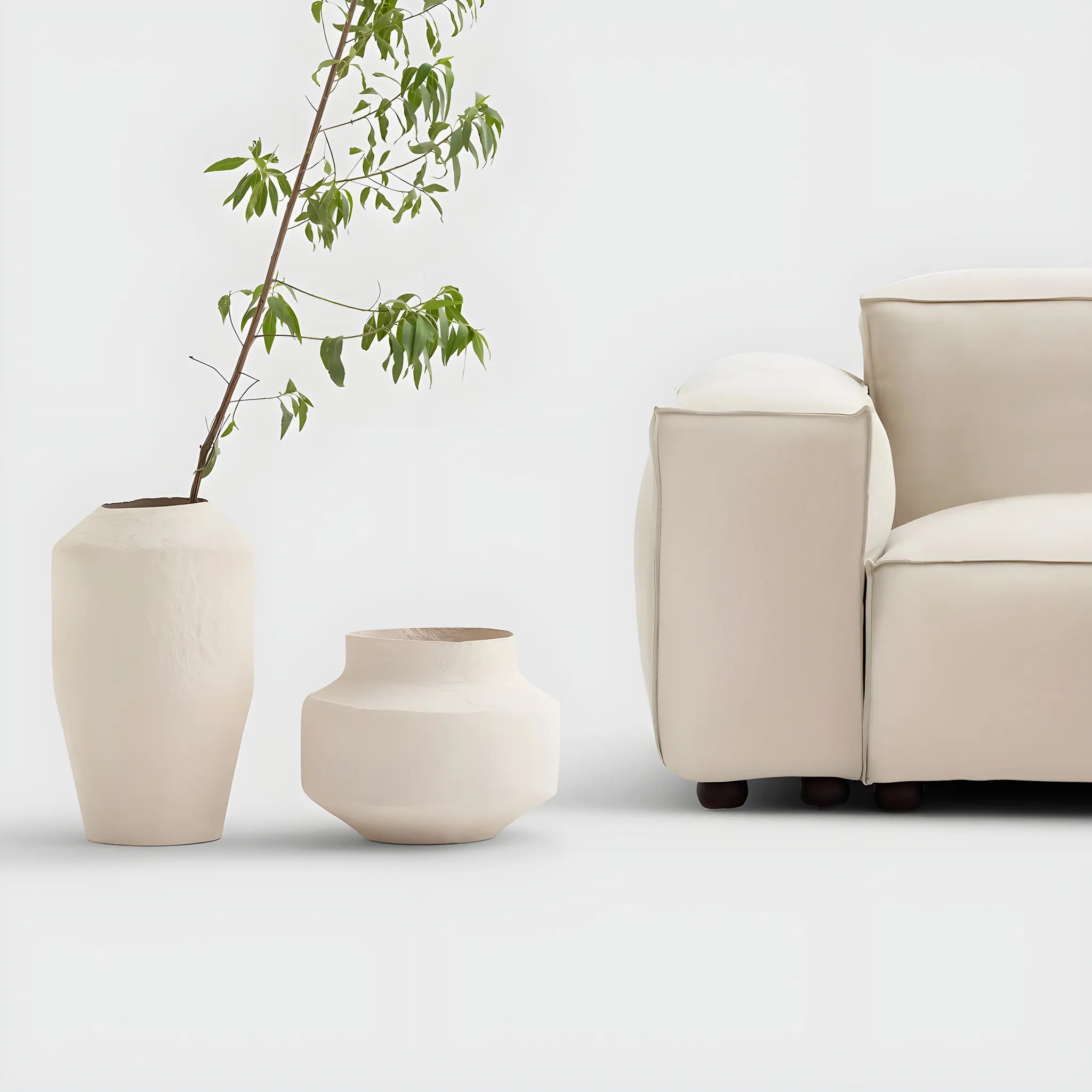 The Damien outdoor couch styled in a Dubai patio, offering premium comfort for outdoor gatherings.