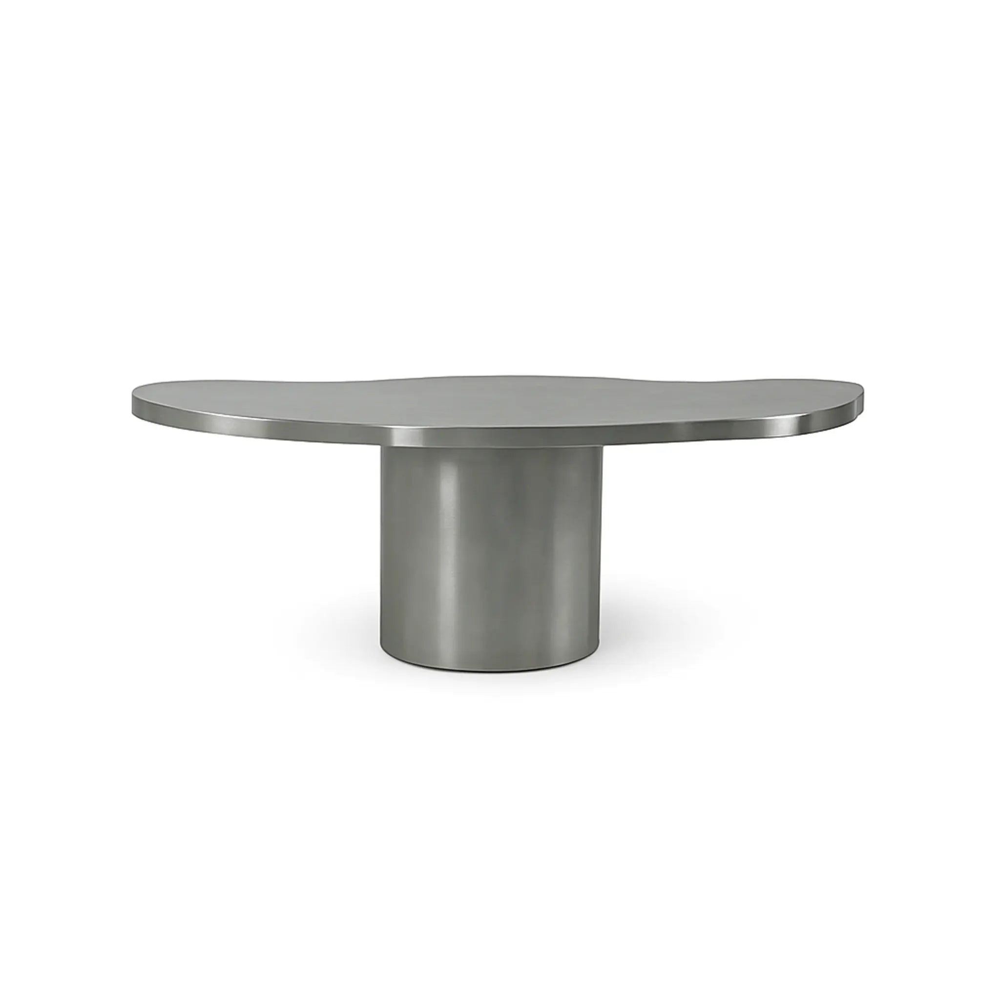 Stylish Jamie Coffee Table with brushed stainless steel finish, perfect for contemporary home décor.