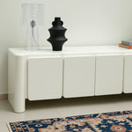 Load image into Gallery viewer, Sleek and modern corner TV stand, designed for compact and stylish living spaces.