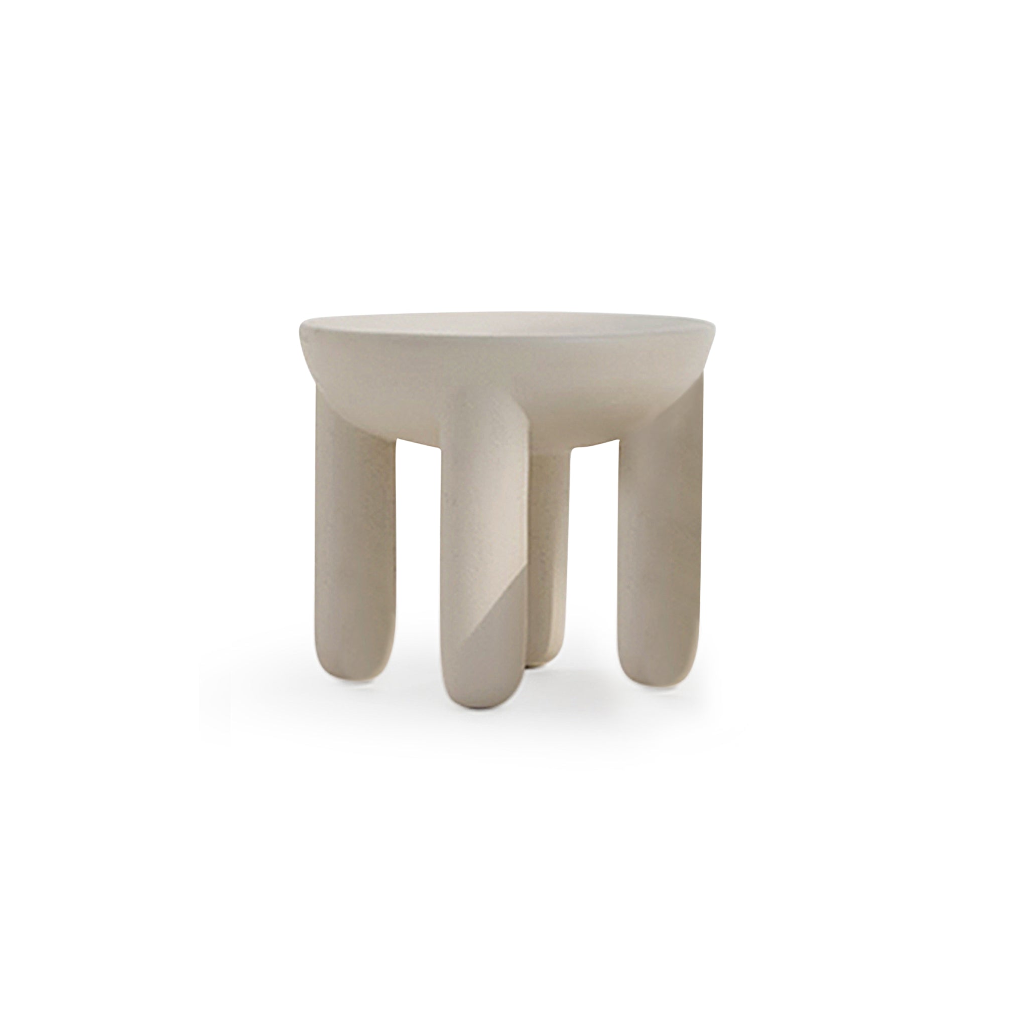 Minimalist circle coffee table in microplaster finish, product image