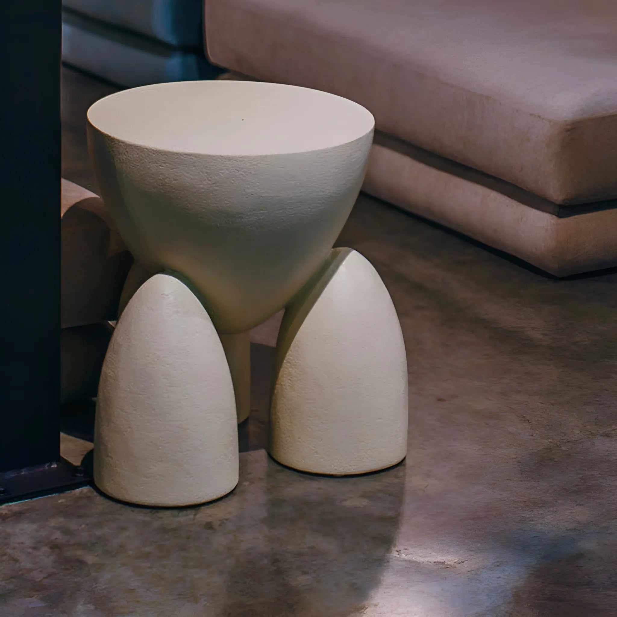 The Rodney Side Table in Microplaster