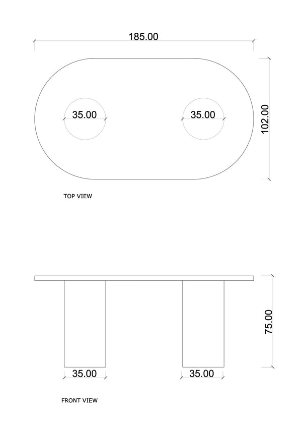 Victoria Curvy Dining Table_Six Seater