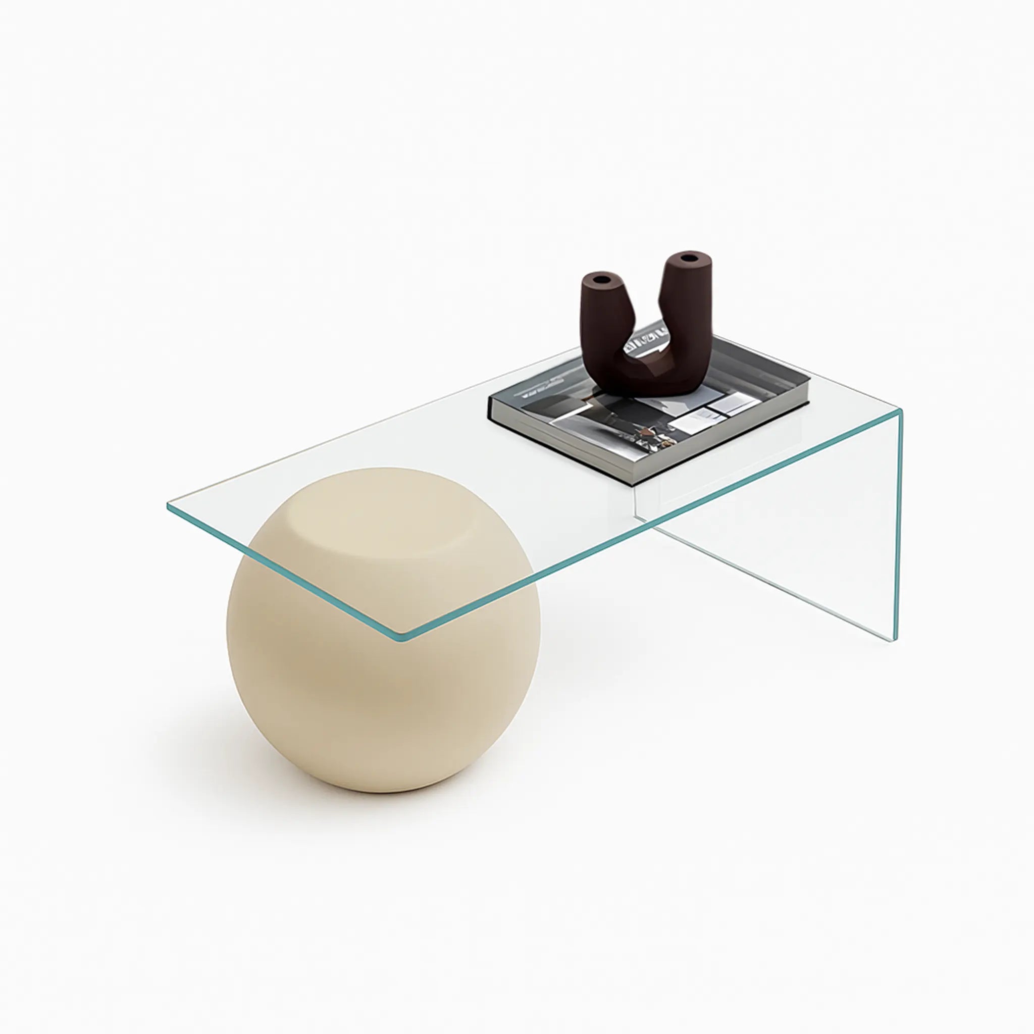 Sleek and modern Yoon Coffee Table with a glass top, elevating your living room’s elegance.