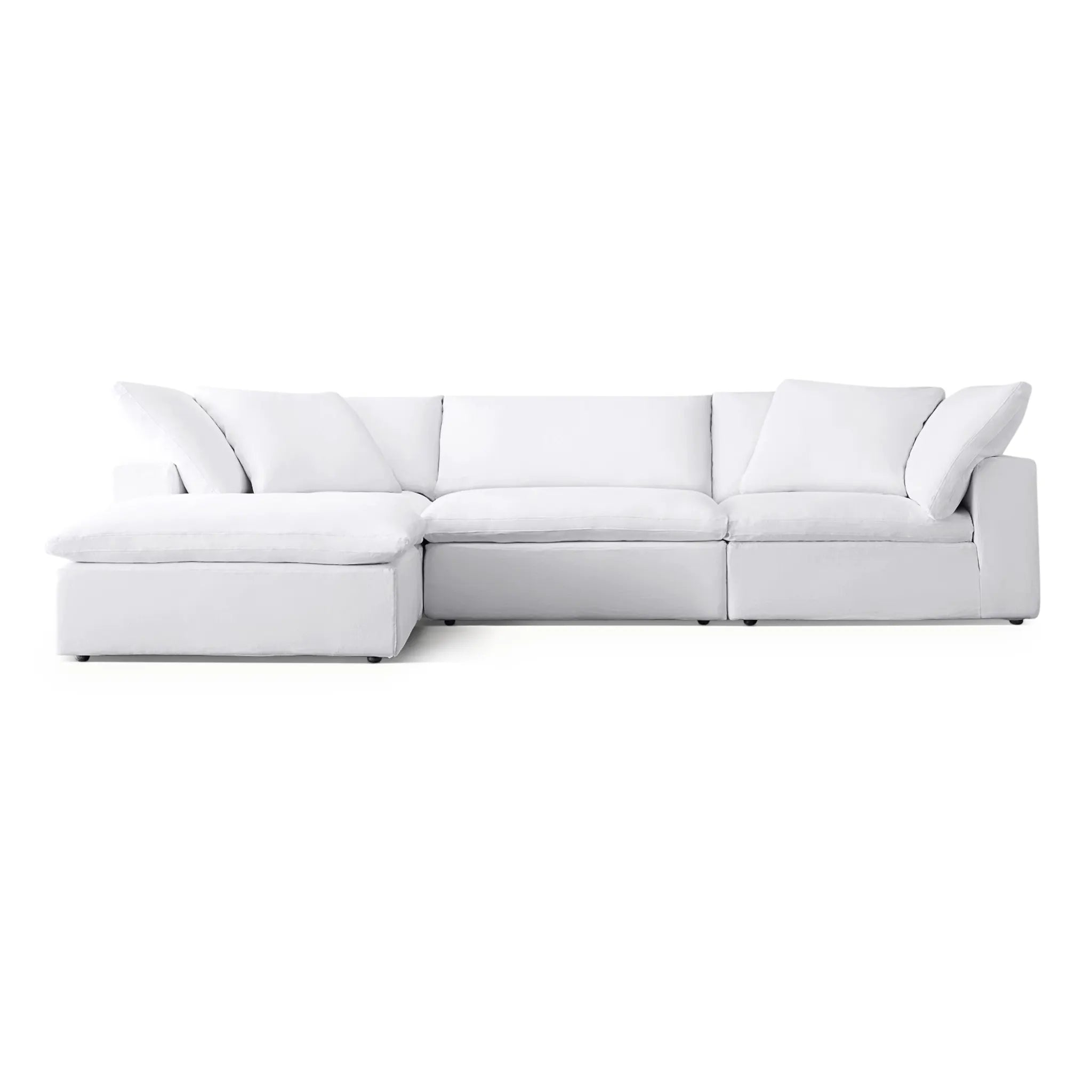 The Avis Feather Cloud Couch 3 Sections with Ottoman