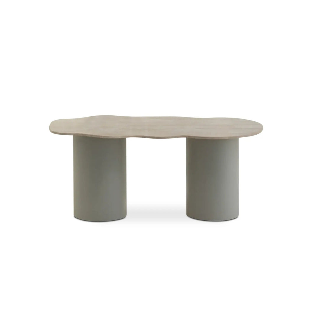 The Victoria Dining Table in Tavertine