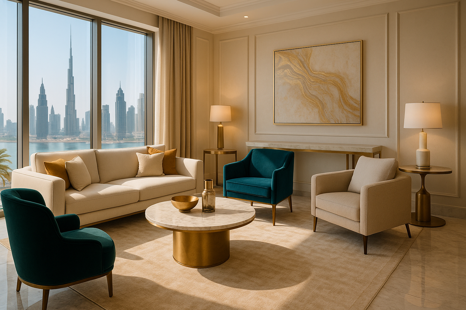 Furniture Colors That Match Dubai Interiors & Lighting