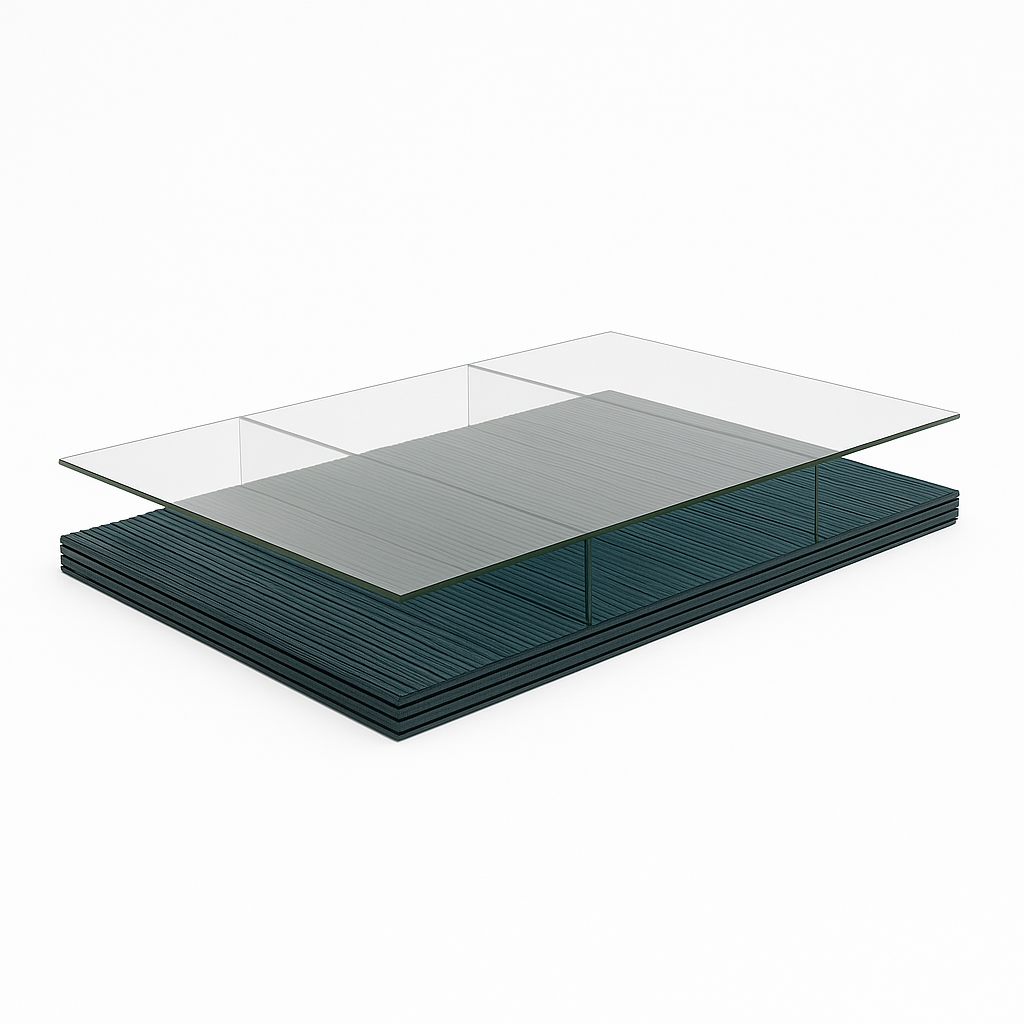The Britt Tile and Glass Low Coffee Table