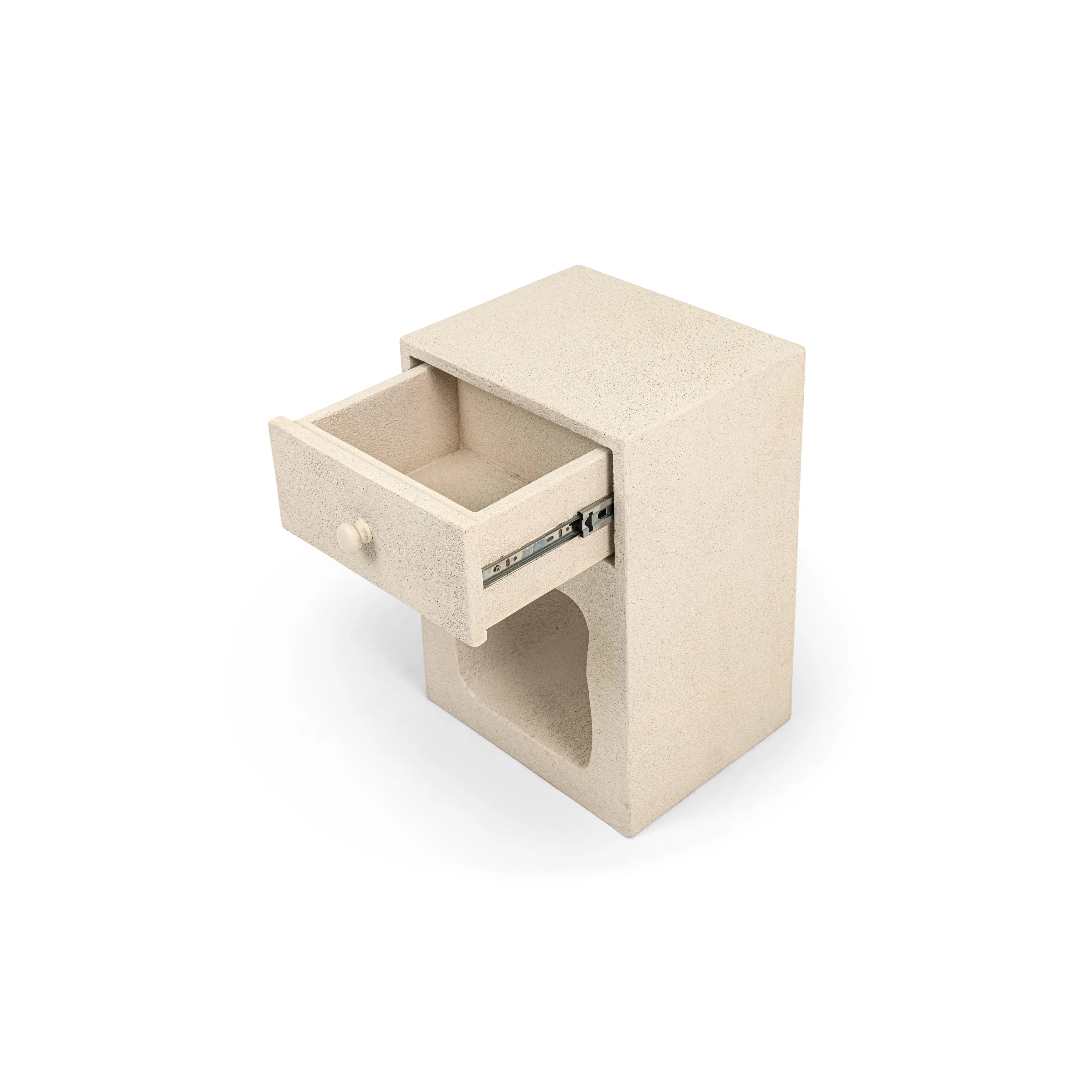 The Alphie Bedside Table in Microplaster