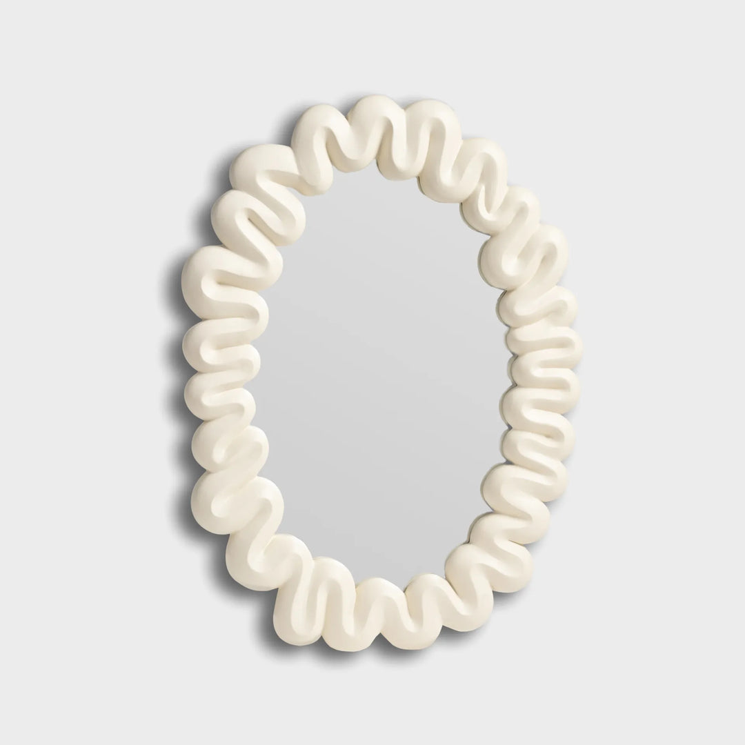 Mirror Dribble White – Decorative Polyresin Wall Mirror
