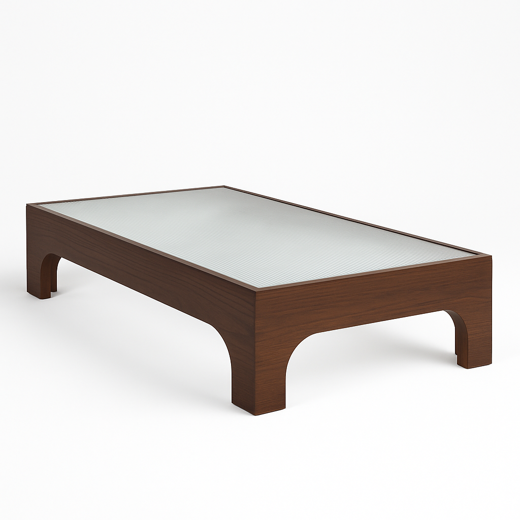 Noah Coffee Table with Lined Glass