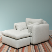 The Sully Feather Chair and Footrest
