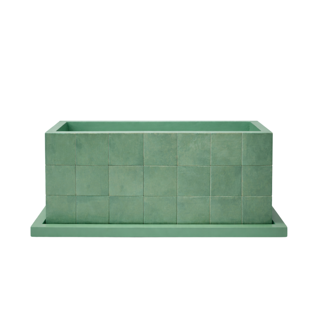 The Tallulah Rectangular Planter in Tile
