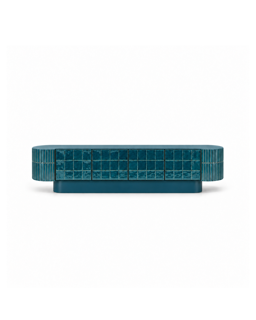 The Jagger TV Unit in Tile and Microplaster
