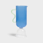 تحميل الصورة إلى عارض المعرض، Carafe Tulip Blue - Glass Carafe