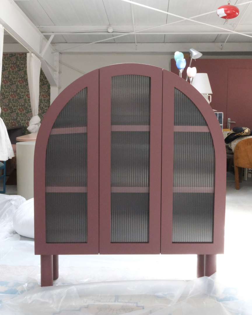 Ready to Ship: The Wally Glass Cabinet (L.200xW.40xH.58 cm)