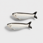Load image into Gallery viewer, Salt and Pepper Sardine - Stoneware Tabletop Accessory