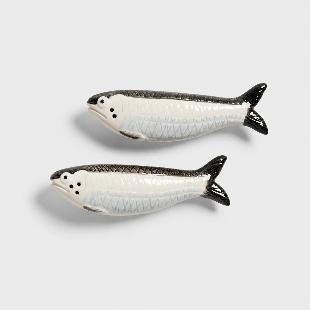 Salt and Pepper Sardine - Stoneware Tabletop Accessory