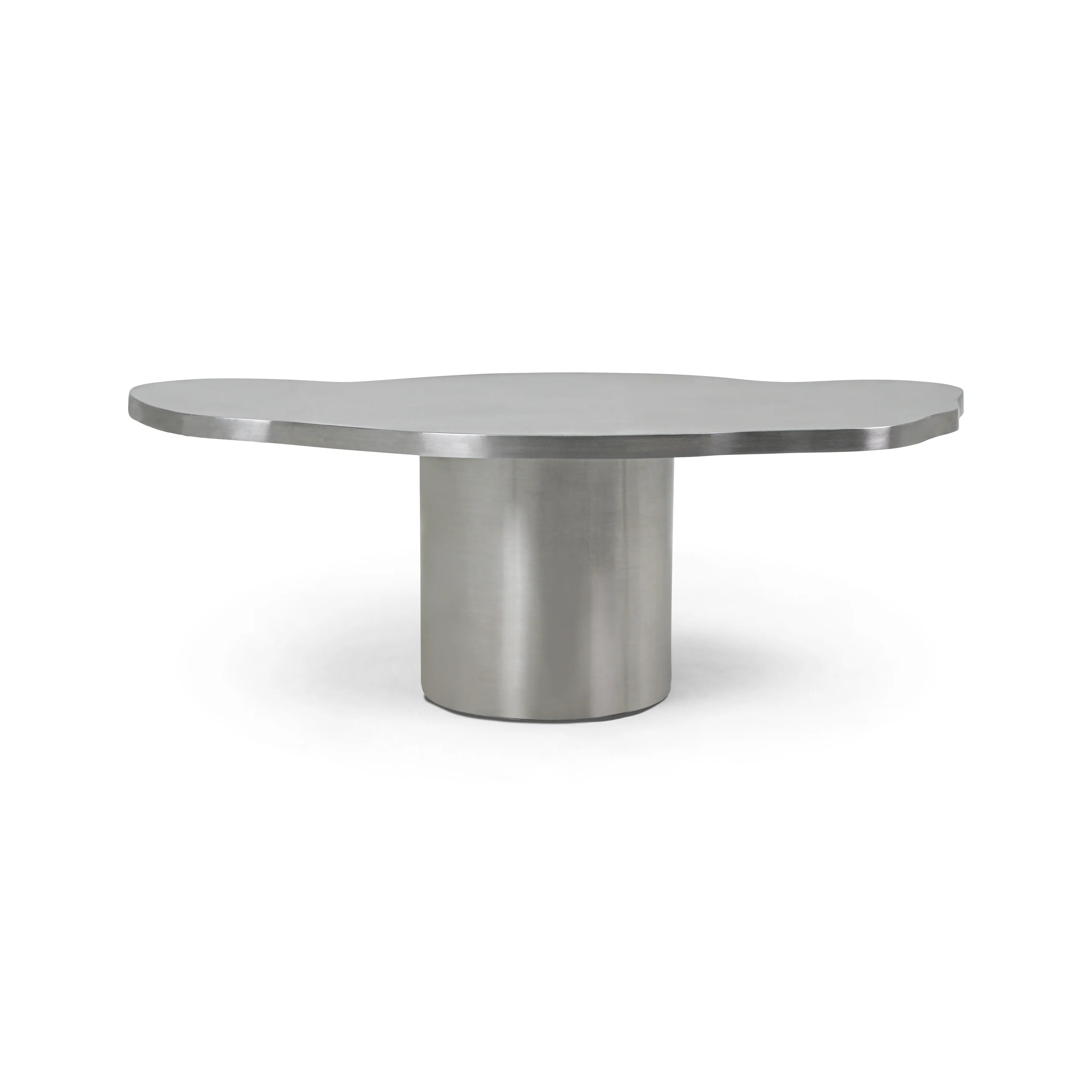 The Jamie Coffee Table in Brushed Stainless Steel