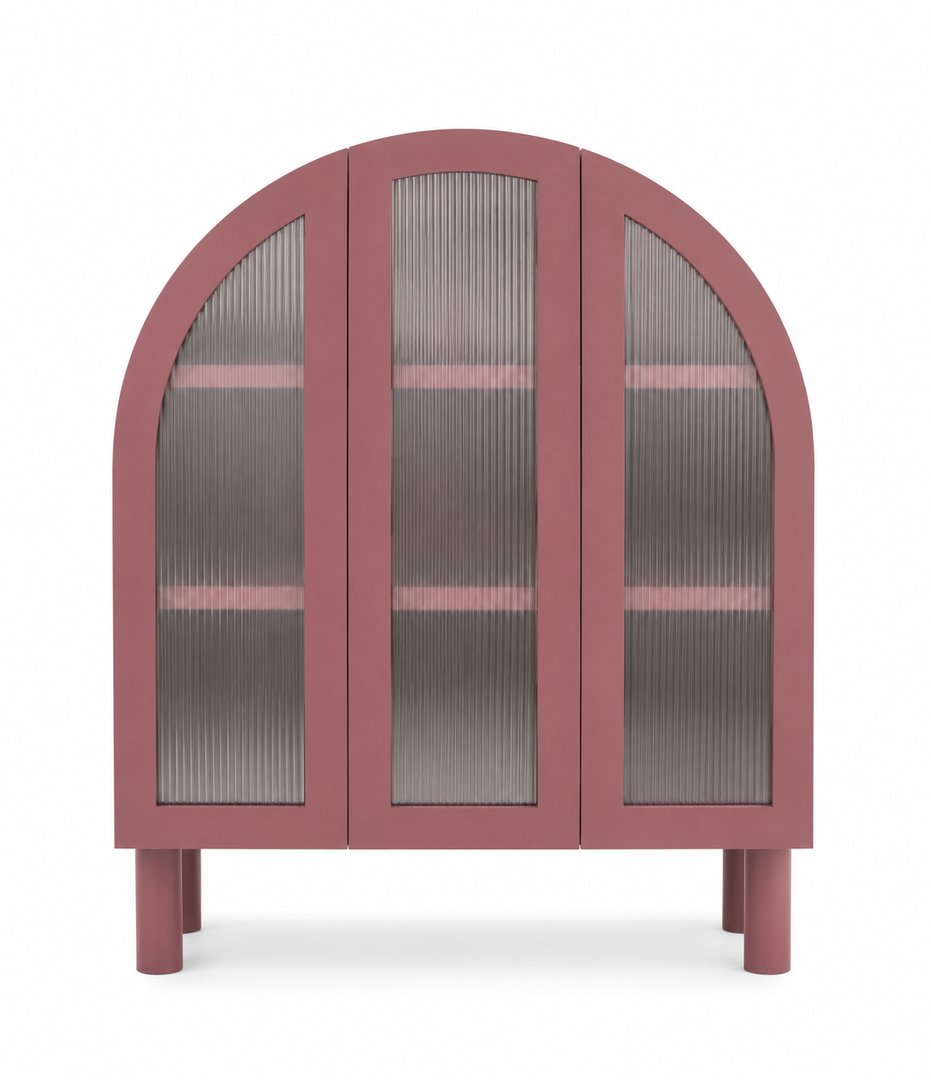 Ready to Ship: The Wally Glass Cabinet (L.200xW.40xH.58 cm)