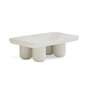 The Berta Coffee Table in white, featuring a sleek modern design perfect for any contemporary living room.