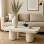 Load image into Gallery viewer, A cozy living space featuring The Berta Coffee Table, offering a small white coffee table solution with style.
