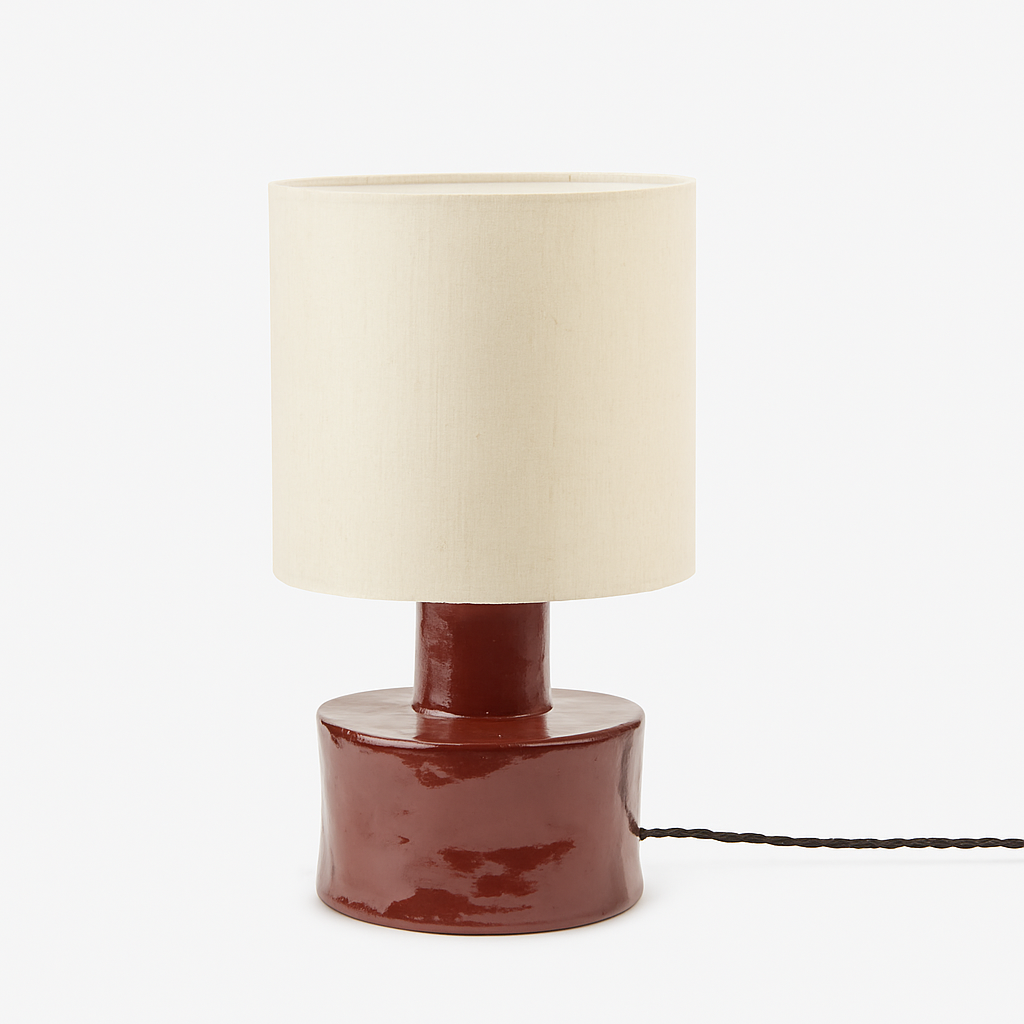 Table Lamp Red - Beige Catherine