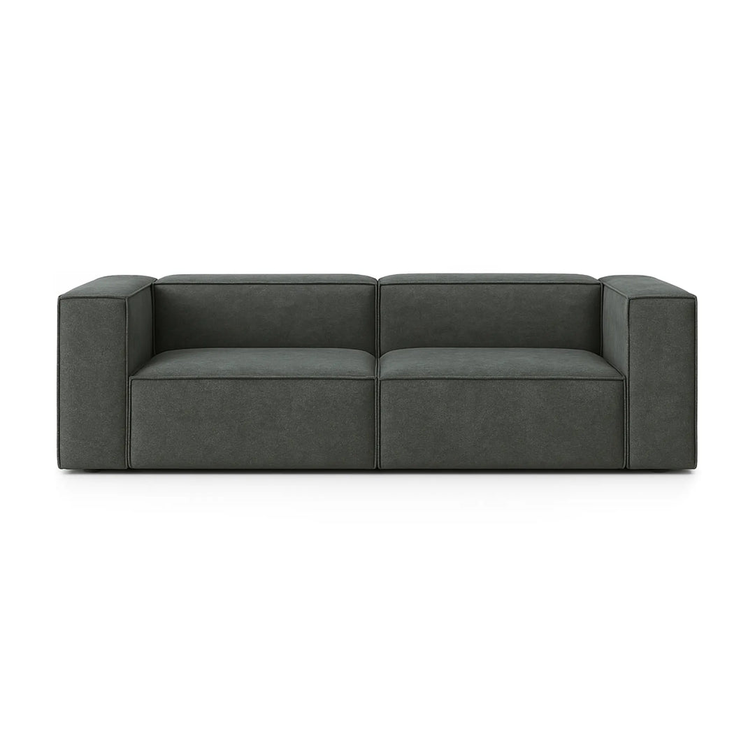 The Damien Modular White Couch, a versatile piece available to buy online, showcased on a clean background.