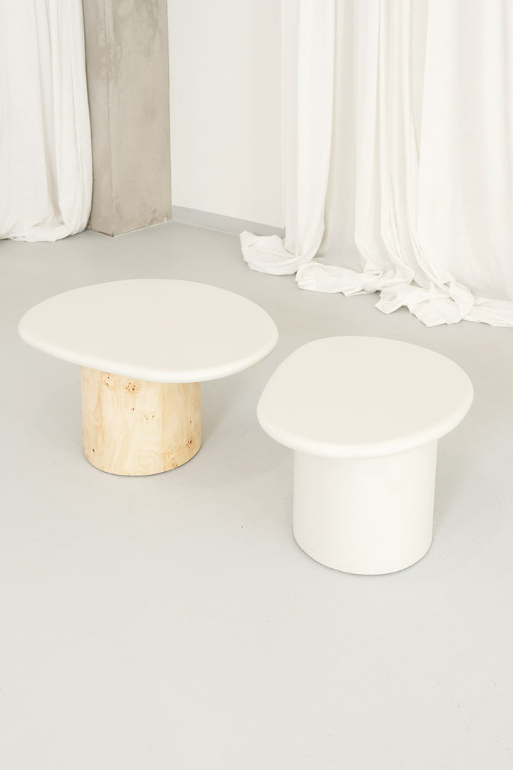 The Rufus Coffee Table set in Microplaster and Burlwood (Bundle Pricing)