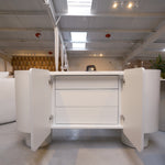 Load image into Gallery viewer, Ready to Ship: The Marvin Sideboard with volakas marble  (L.165xW.50xH.85 cm)