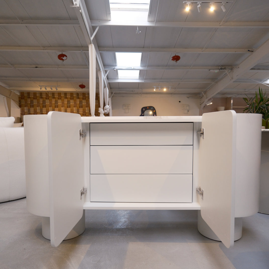 Ready to Ship: The Marvin Sideboard with volakas marble  (L.165xW.50xH.85 cm)