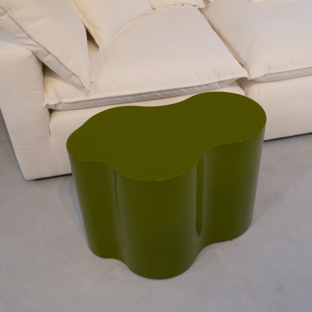 Ready to Ship : The Genevive Small Coffee Table in Green Paint Finish (L.60xW.43xH.45 cm)