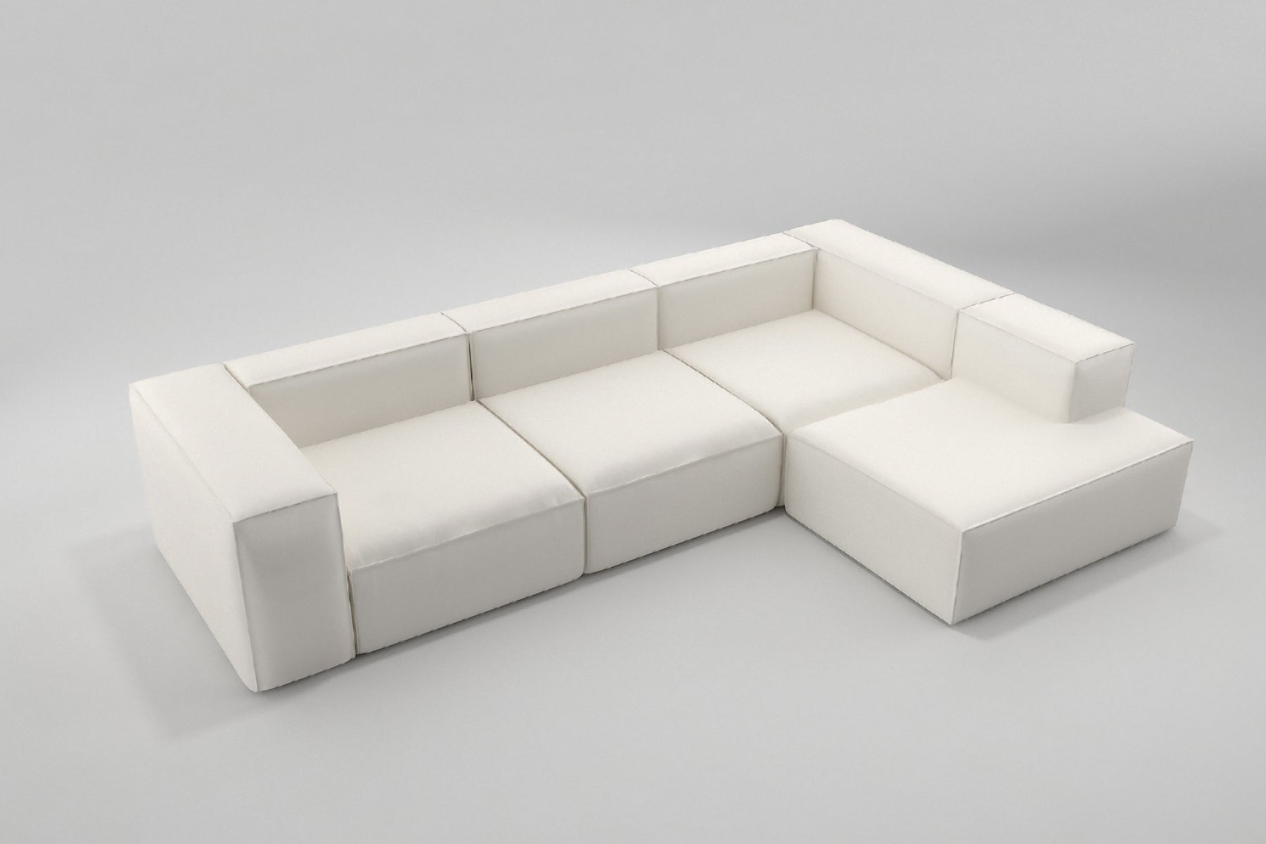 Damien modular sectional sofa front top view