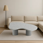 Load image into Gallery viewer, Set atop dark wooden floors, The Eliza Coffee Table’s white marble top adds sophisticated contrast – a luxurious white marble coffee table for curated spaces.

