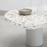 Load image into Gallery viewer, Close-up of the Eliza Coffee Table’s elegant white Carrara marble top with intricate vein details, enhancing home decor.
