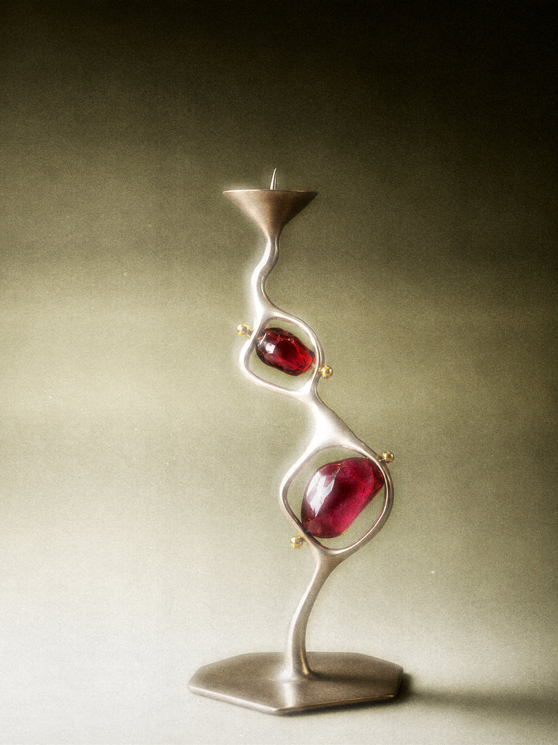 Echo Candle Holder Plum by Jude Benhalim
