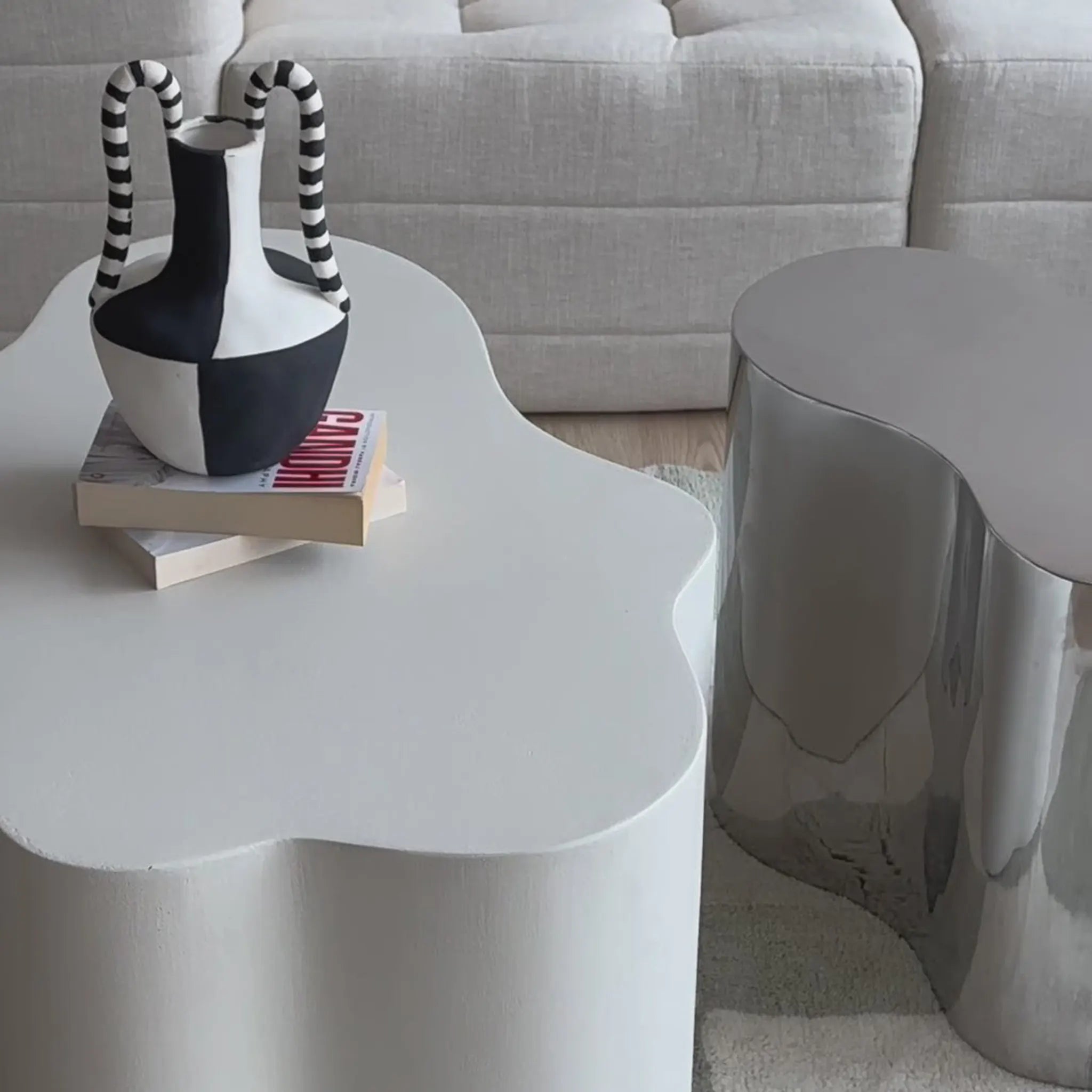 The Genevive Stainless Steel Coffee Table (Small)