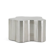 The Genevive Stainless Steel Coffee Table (Medium) featuring a sleek, modern design and polished steel finish.