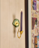 تحميل الصورة إلى عارض المعرض، Hanging Frost Candle Holder in Green  by Jude Benhalim
