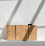 Load image into Gallery viewer, The Berta Burlwood and Brushed Stainless Steel Sideboard
