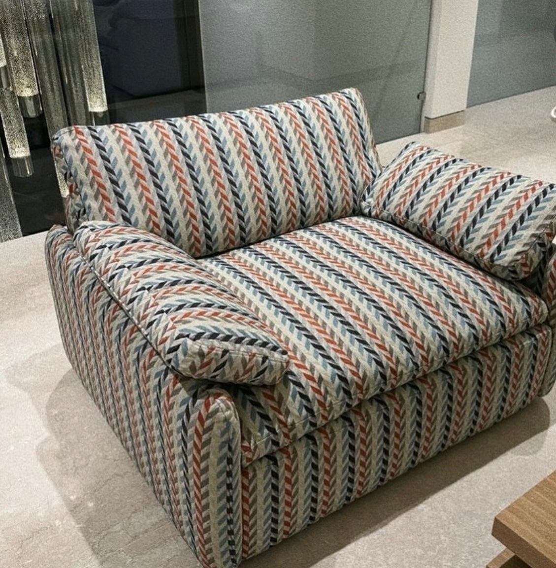 The Avis Feather Cloud Couch One Seater and Half