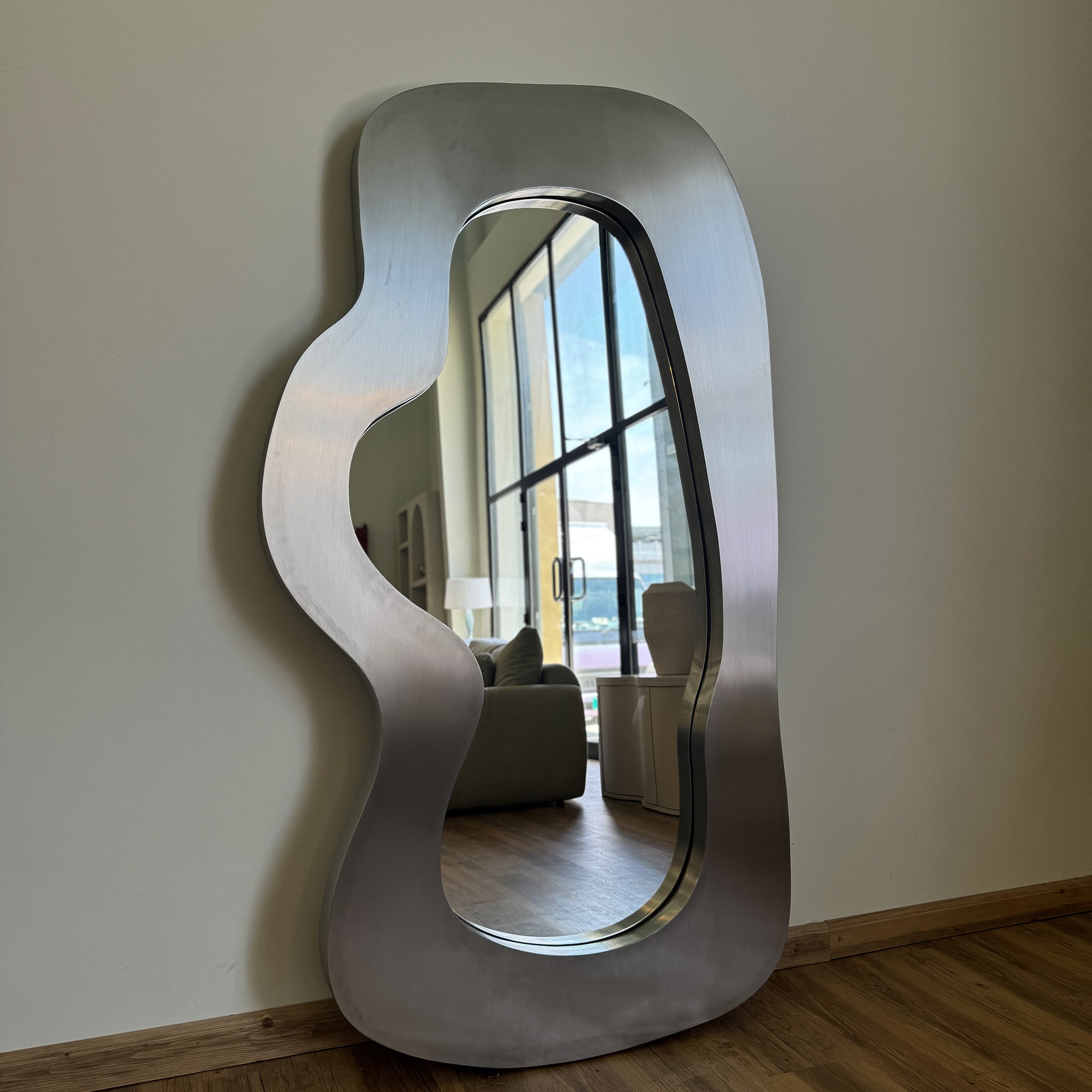 The Millie Mirror in Stainless Steel