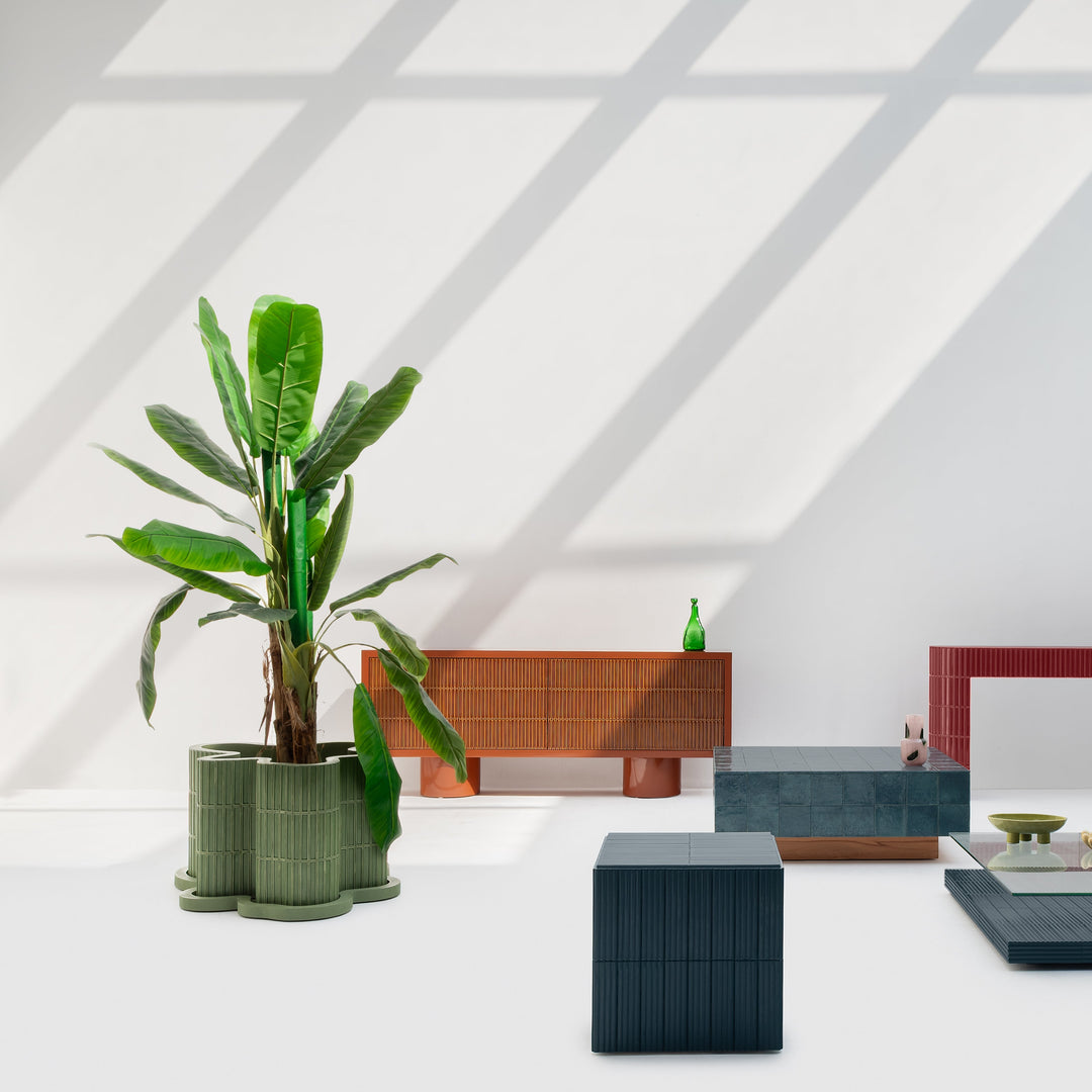 The Rupert Planter in Pistachio Tiles.