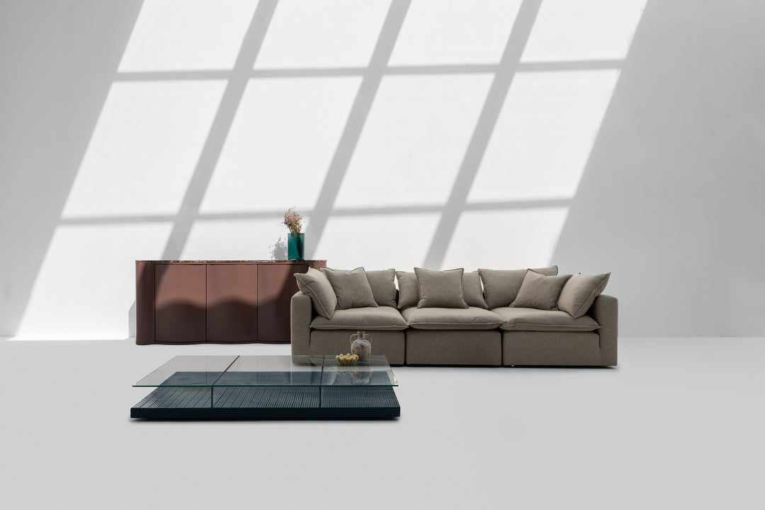 The Britt Tile and Glass Low Coffee Table