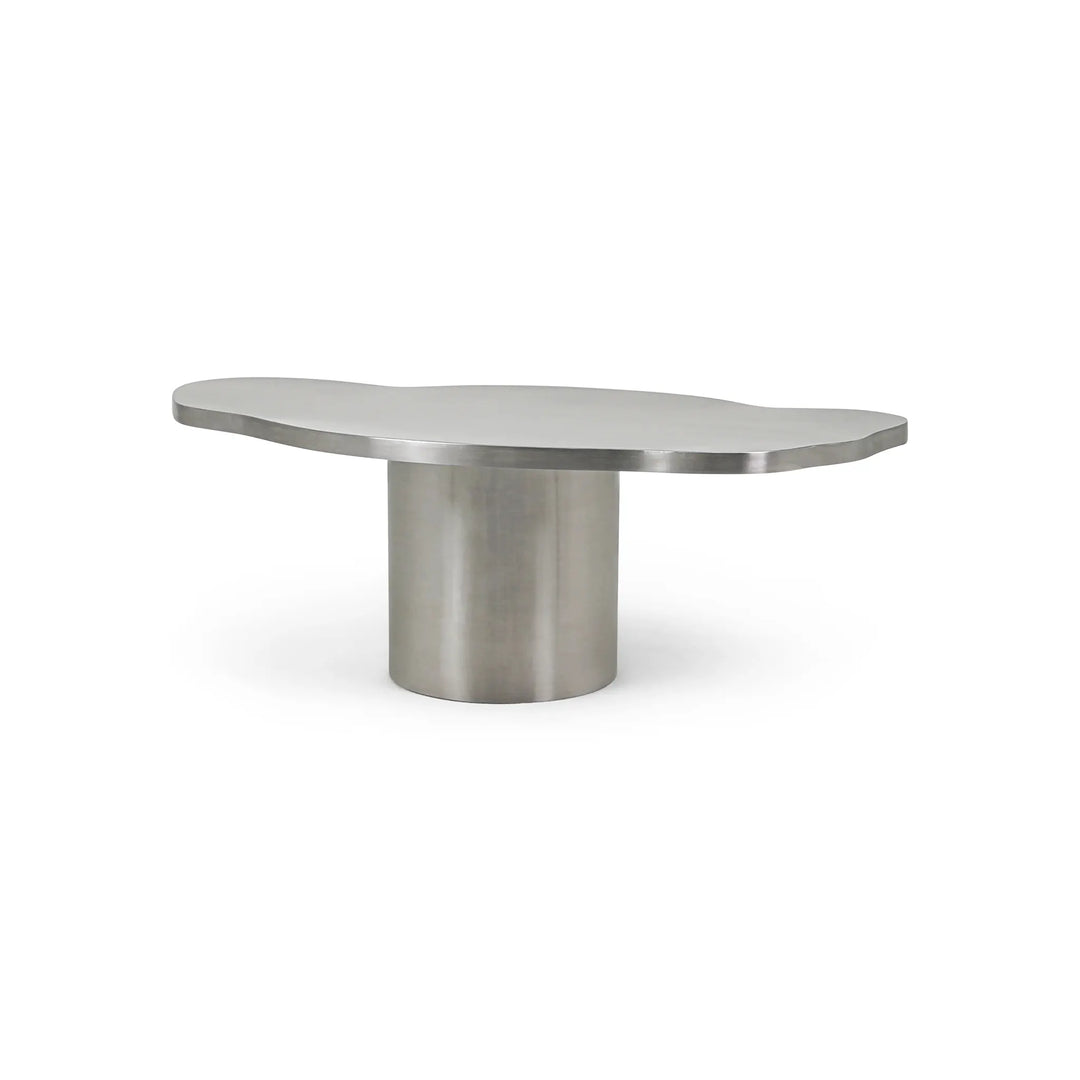 The Jamie Coffee Table in Brushed Stainless Steel