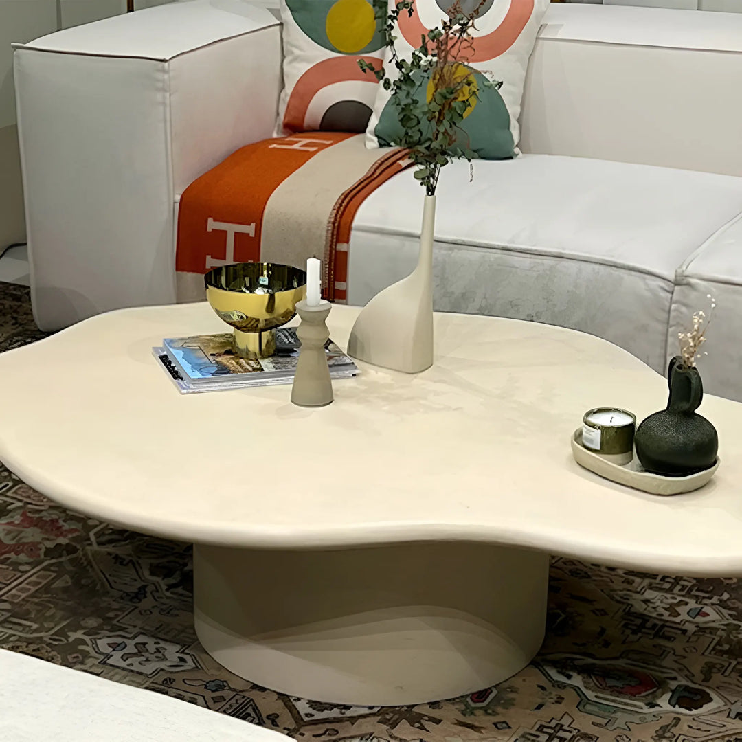 Used creatively as a statement piece in a home office, The Jamie Coffee Table balances form and function – a modern glass coffee table UAE homes can use beyond the living room.