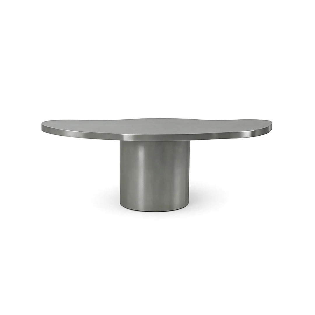 Stylish Jamie Coffee Table with brushed stainless steel finish, perfect for contemporary home décor.