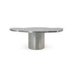 Load image into Gallery viewer, Minimalist coffee table in brushed stainless steel, adding elegance to any living room space.
